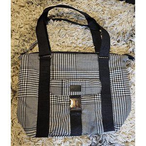 Lauren Ralph Lauren Black & White Checkered Plaid Tote Bag Purse